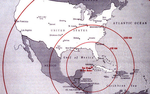 Rango de los misiles en Cuba